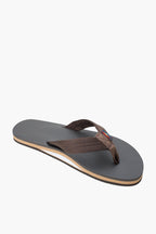 Men's Brown Classic Rubber Single Layer Arch Support Sandal