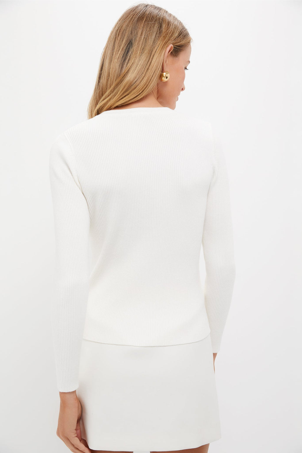 Ivory Alden Ribbed Crewneck