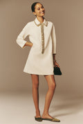 Winter White Embellished Nicola Dress