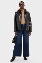 Black and Brown Reversible Brella Jacket