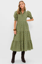 Forest Green Floral Bennett Maxi Dress