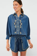 Light and Dark Blue Elisa Shirt