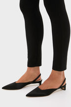 Black Satin Kaori Kitten Heels