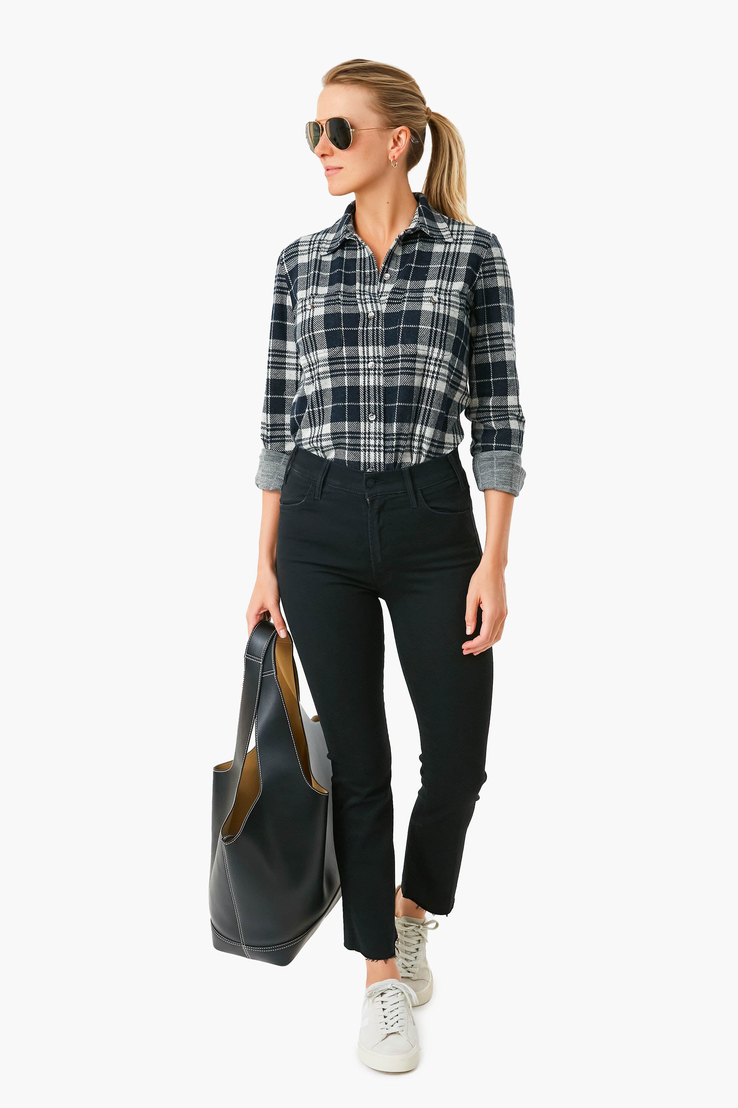 Navy Plaid Legend Sweater Shirt