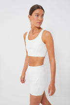 White Cane Jean Sports Bra