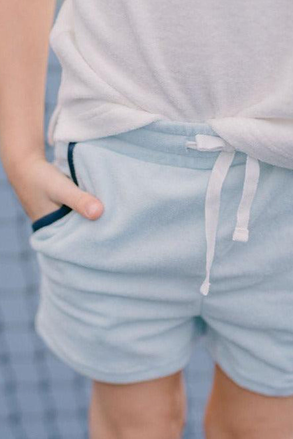Light Blue French Terry Short
