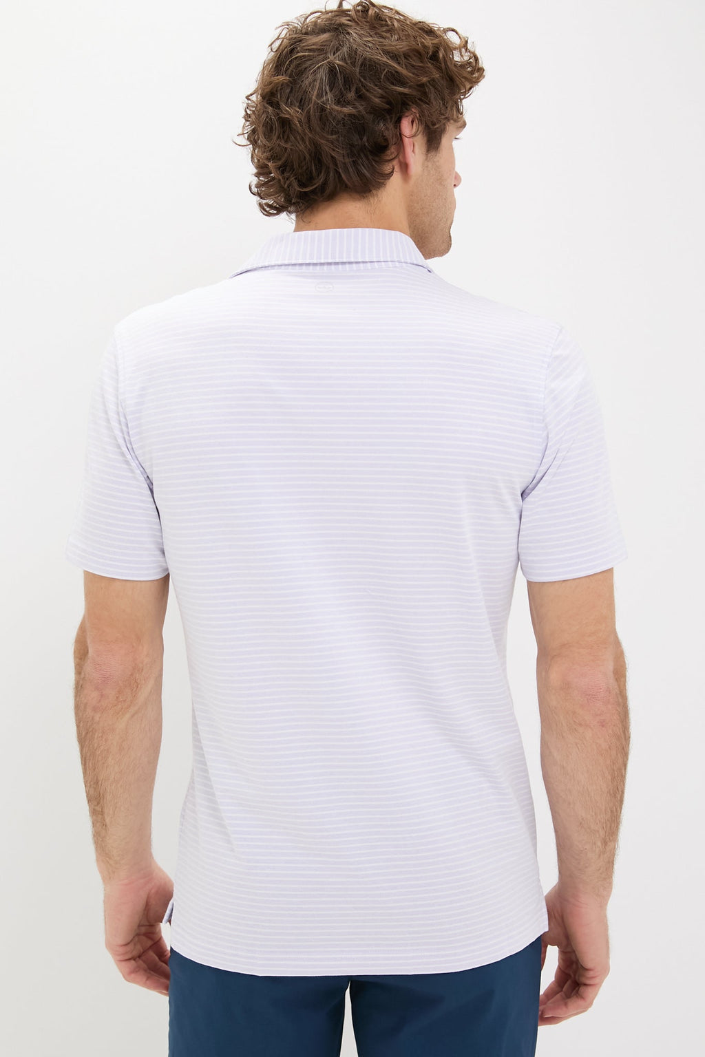 Lavender Moon Albatross Cotton Blend Pique Polo