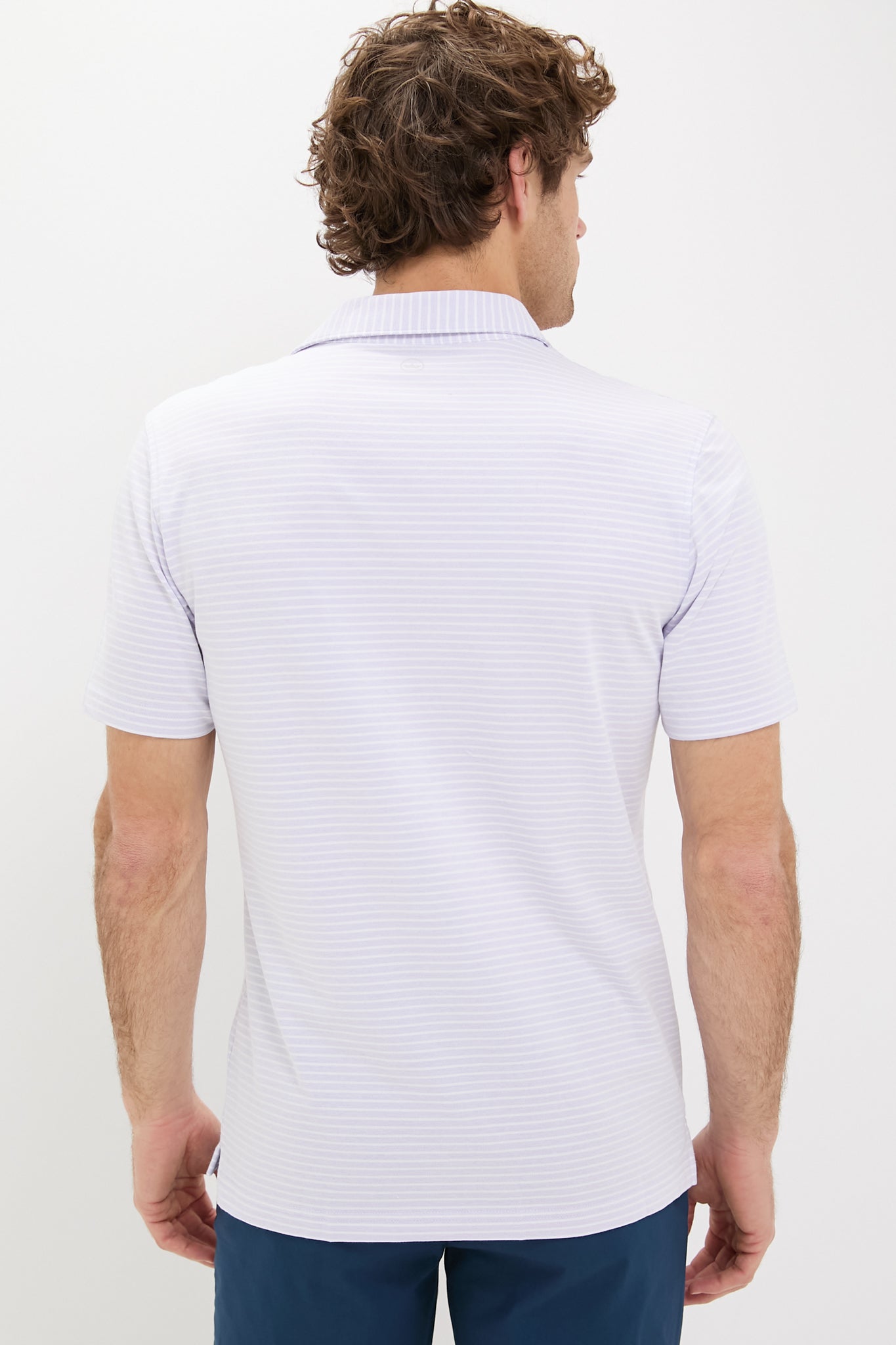 Lavender Moon Albatross Cotton Blend Pique Polo
