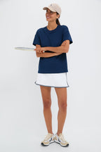 Navy Short Sleeve Performance Jersey Ryan Boyfriend Tee