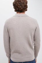 Oatmeal Merino Waffle Polo