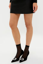 Black Sheer Polka Dot Socks