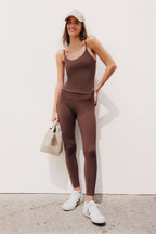 Chocolate Compression Spandex Sofia Cami