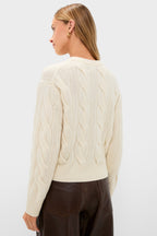Authentic Cream Crewneck Cardigan