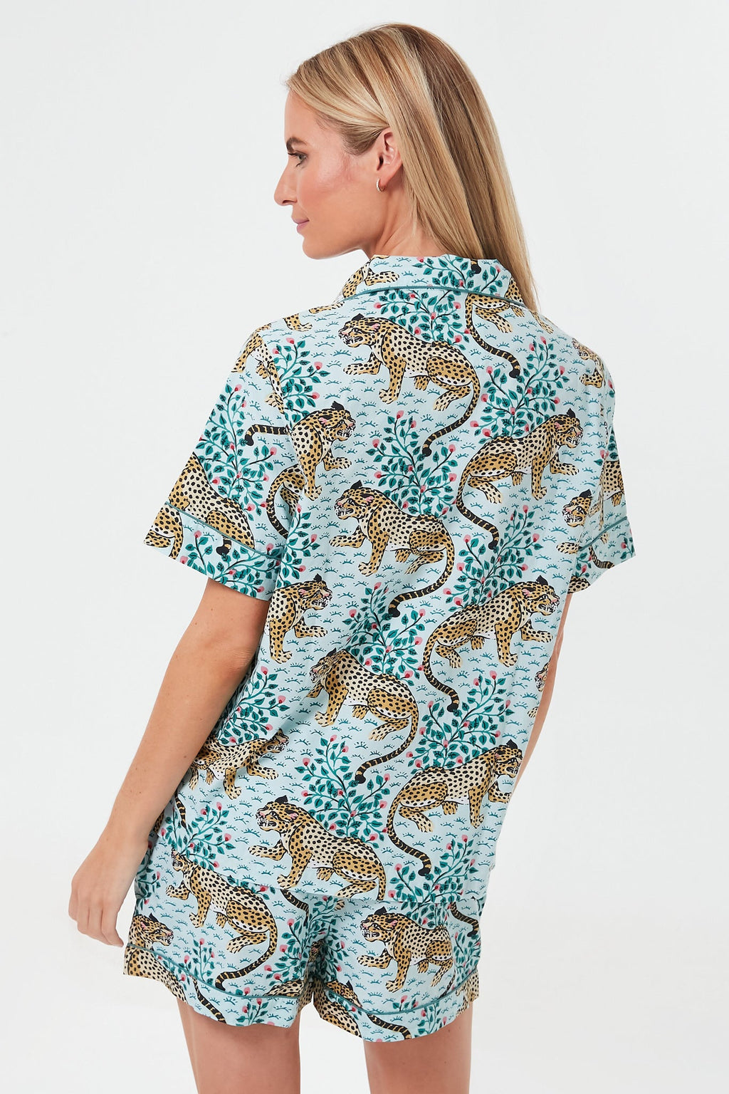 Mint Bagheera Leopard Short PJ Set
