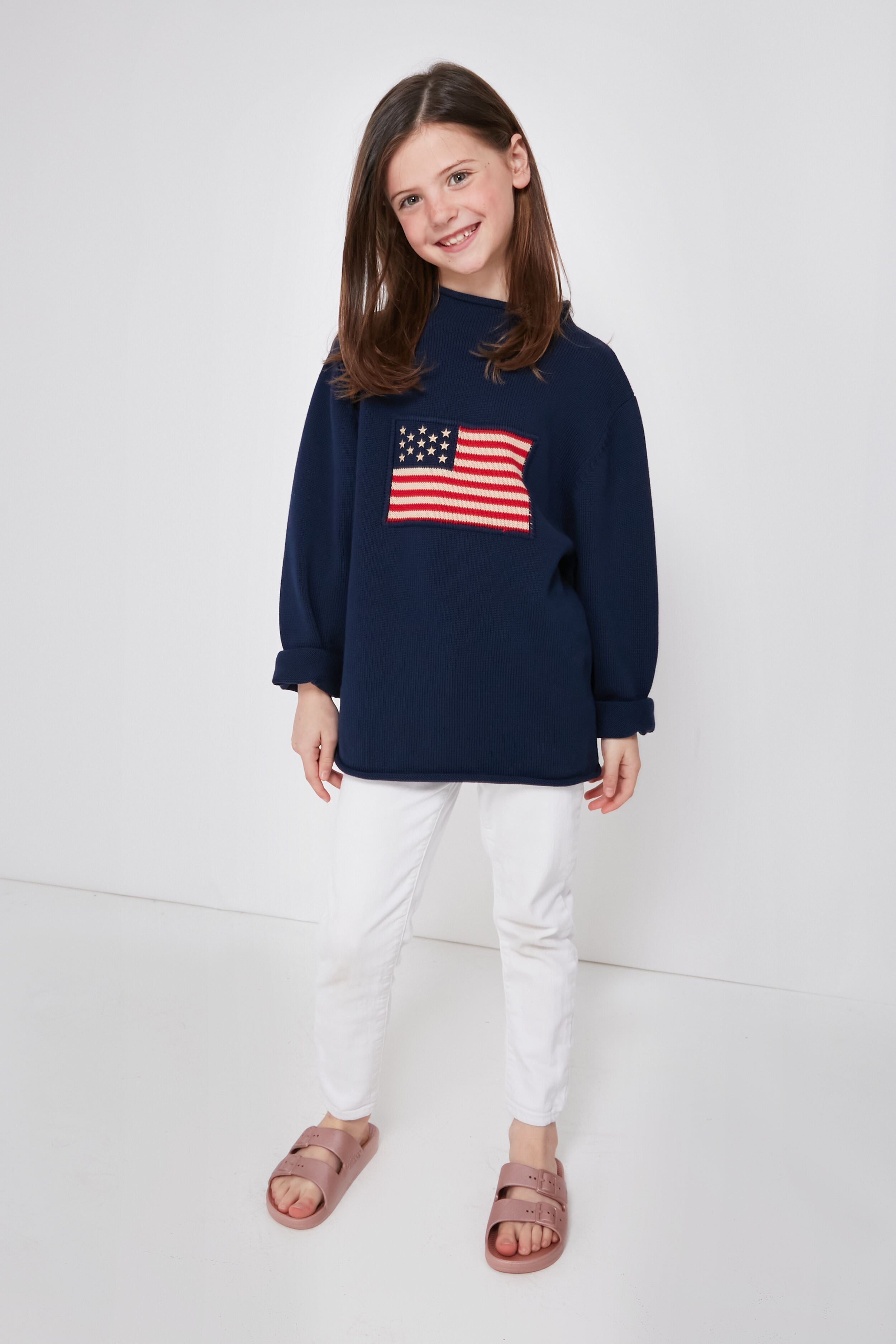Kid's Navy Americana Sweater