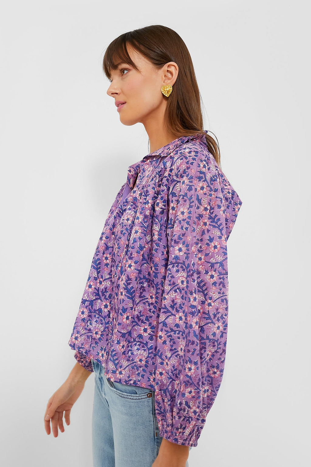 Violet Wildflower Organic Emmaline Blouse