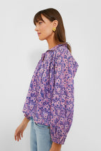 Violet Wildflower Organic Emmaline Blouse