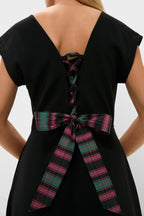 Black Corset Solen Midi Dress