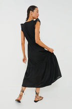Black Swiss Dot Surya Dress