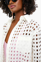 Marshmallow Eyelet Oxford Tunic