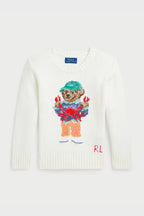 Little Boys Long-Sleeve Cotton Novelty Crab Bear Graphic Sweater