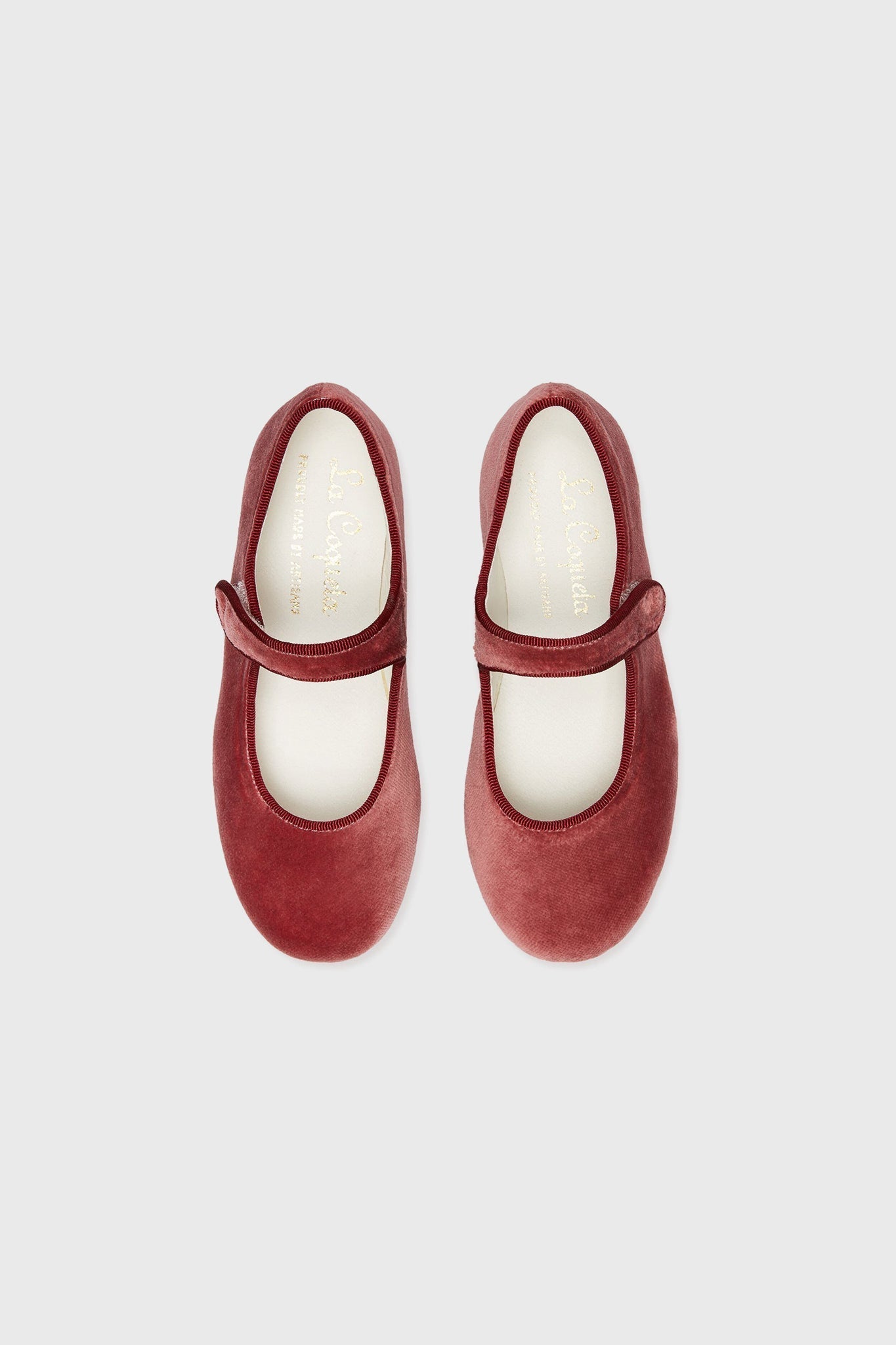 Dusty Pink Girl Velvet Mary Janes