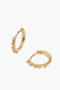 Diamond Baguette Huggies