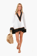 Colorblock Linen Cassia Coverup