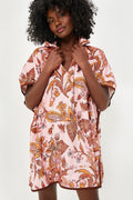 Sunset Chintz Terrycloth Coverup