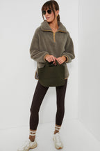 Olive Rhodes Shearling Quarter Zip