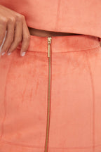 Amber Suede Bently Midi Skirt