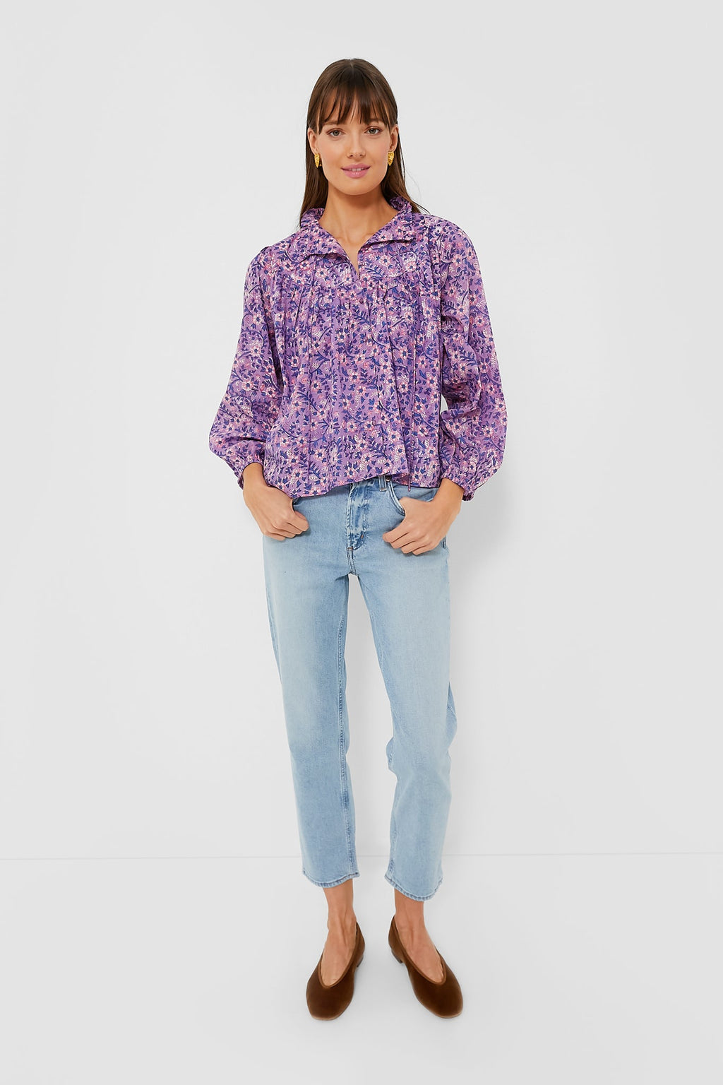 Violet Wildflower Organic Emmaline Blouse