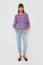 Violet Wildflower Organic Emmaline Blouse