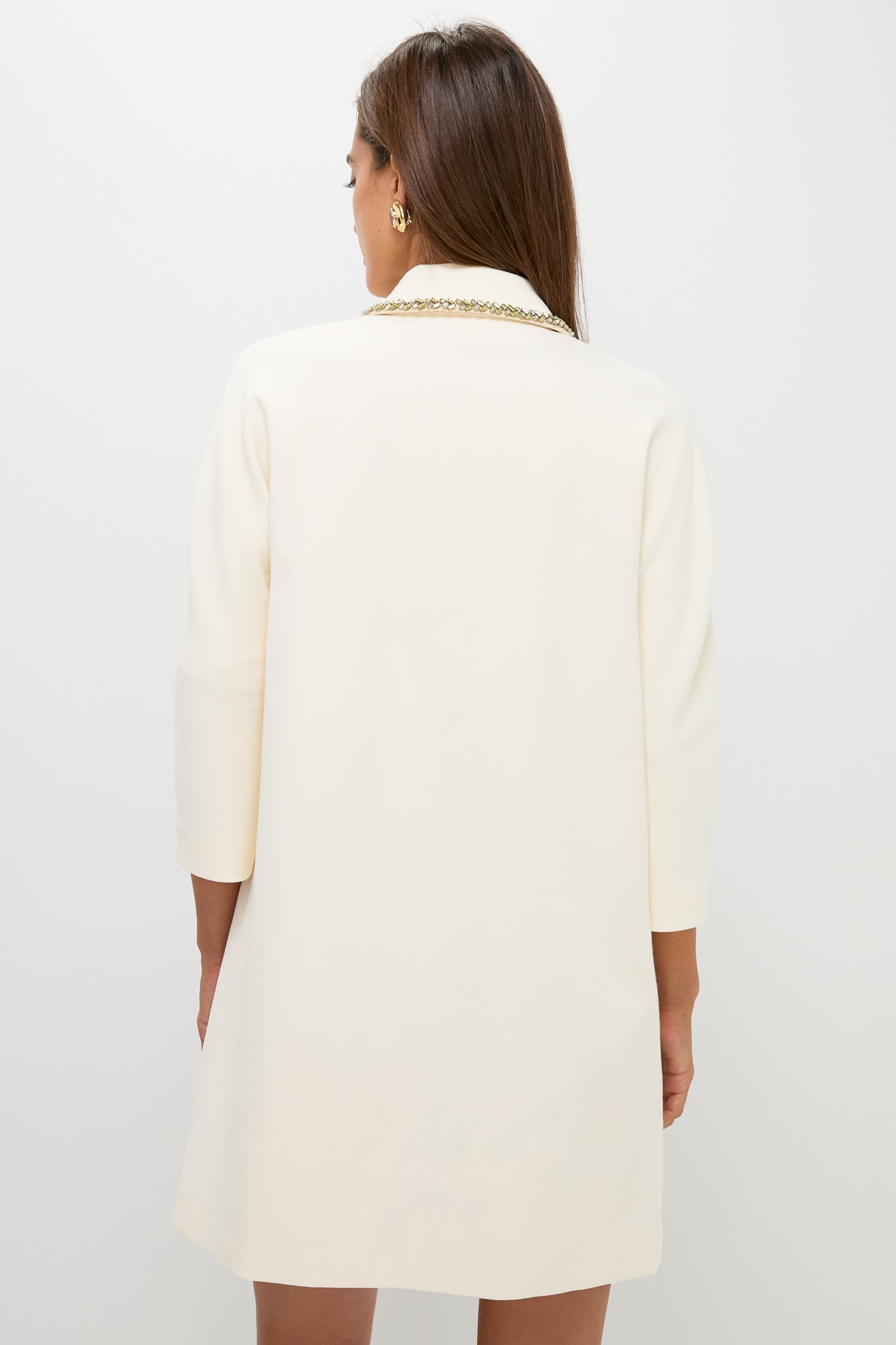 Winter White Embellished Nicola Dress