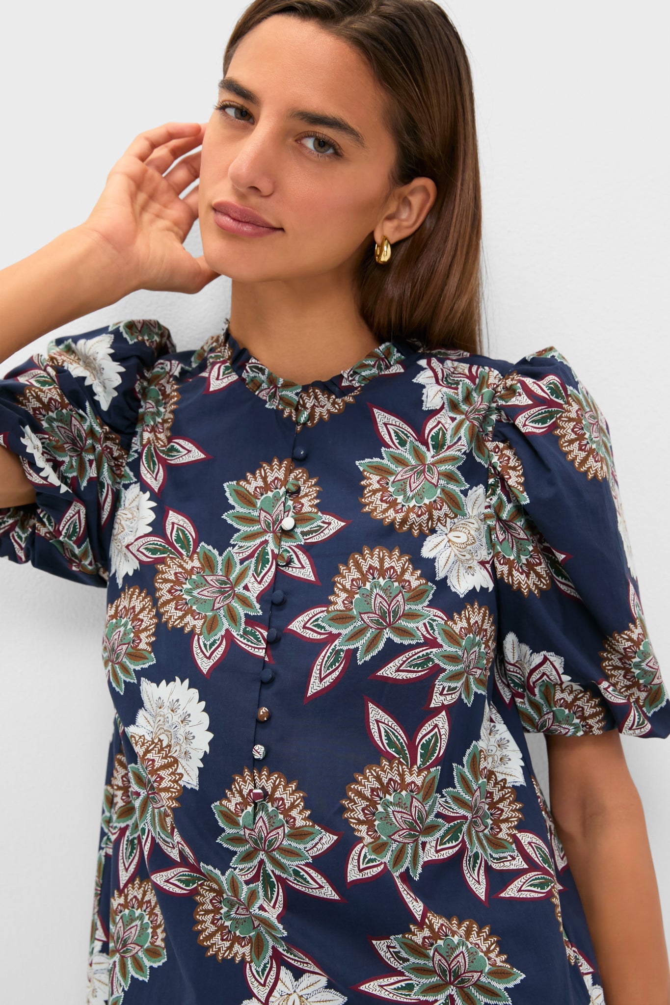 Navy Floral Mimi Mini Dress