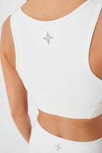 White Cane Jean Sports Bra