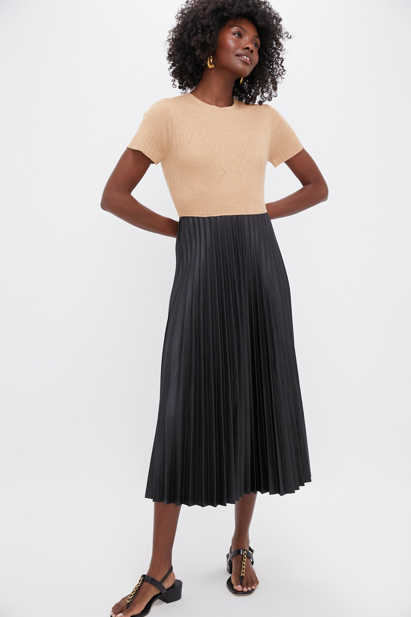 Black Mixed Media Tiffany Dress
