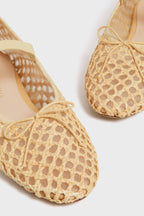 Natural Crochet Raffia Leonie Flats