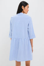 Blue Stripe Royal Shirt Dress