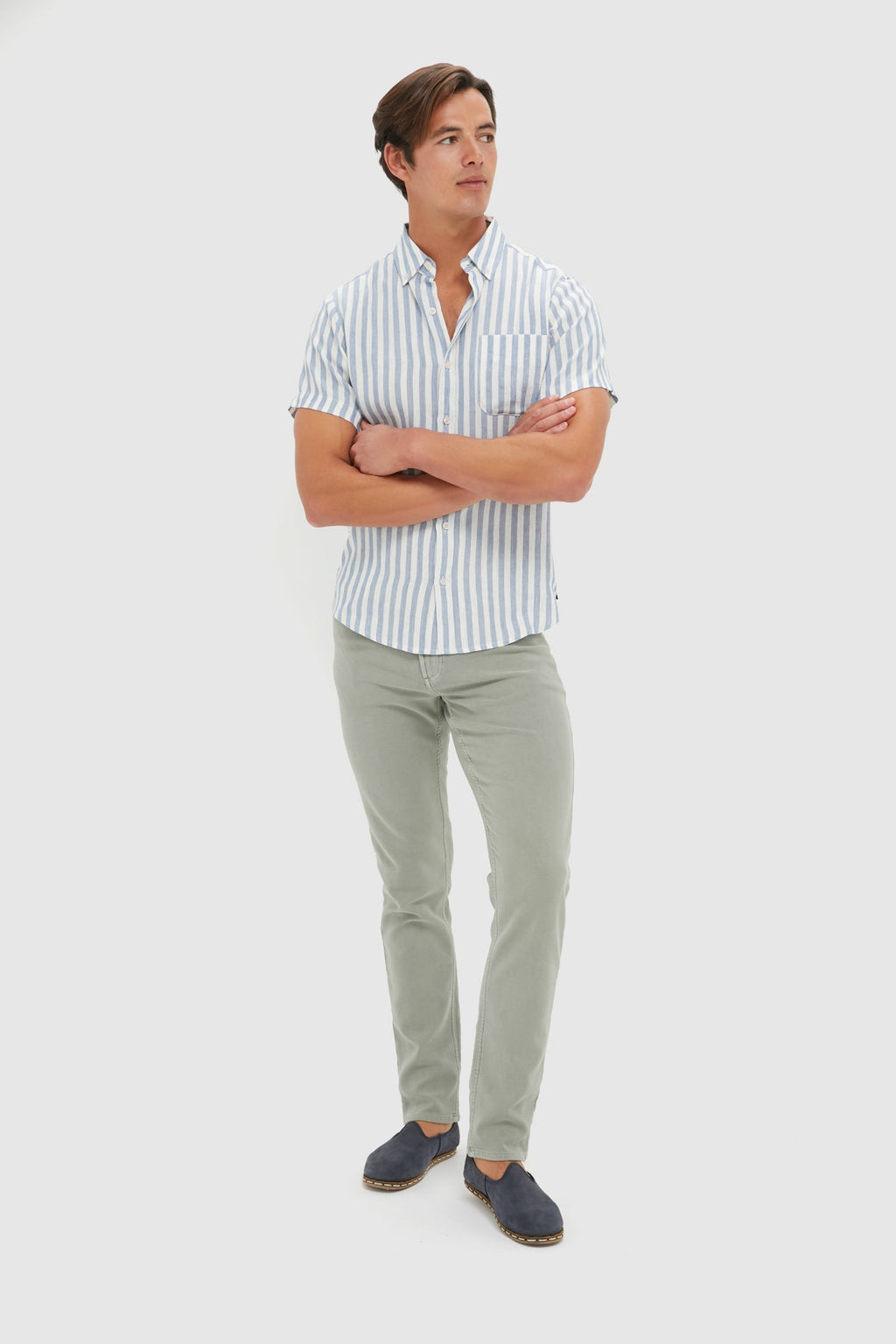 Light Blue Stripe Costa Shirt