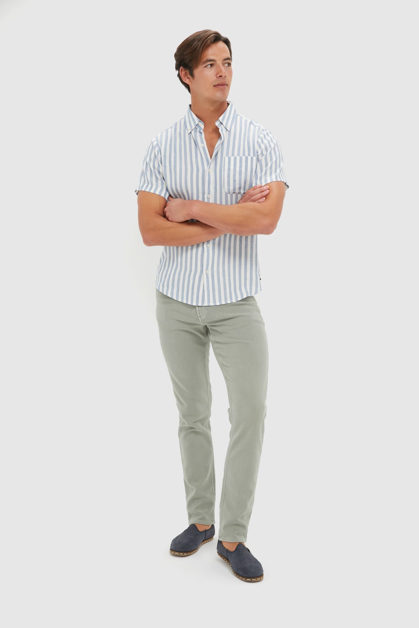 Light Blue Stripe Costa Shirt