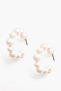 Mini Pearl Hoop Earrings