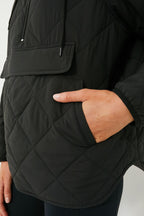 Black Quilted Bennett Pullover