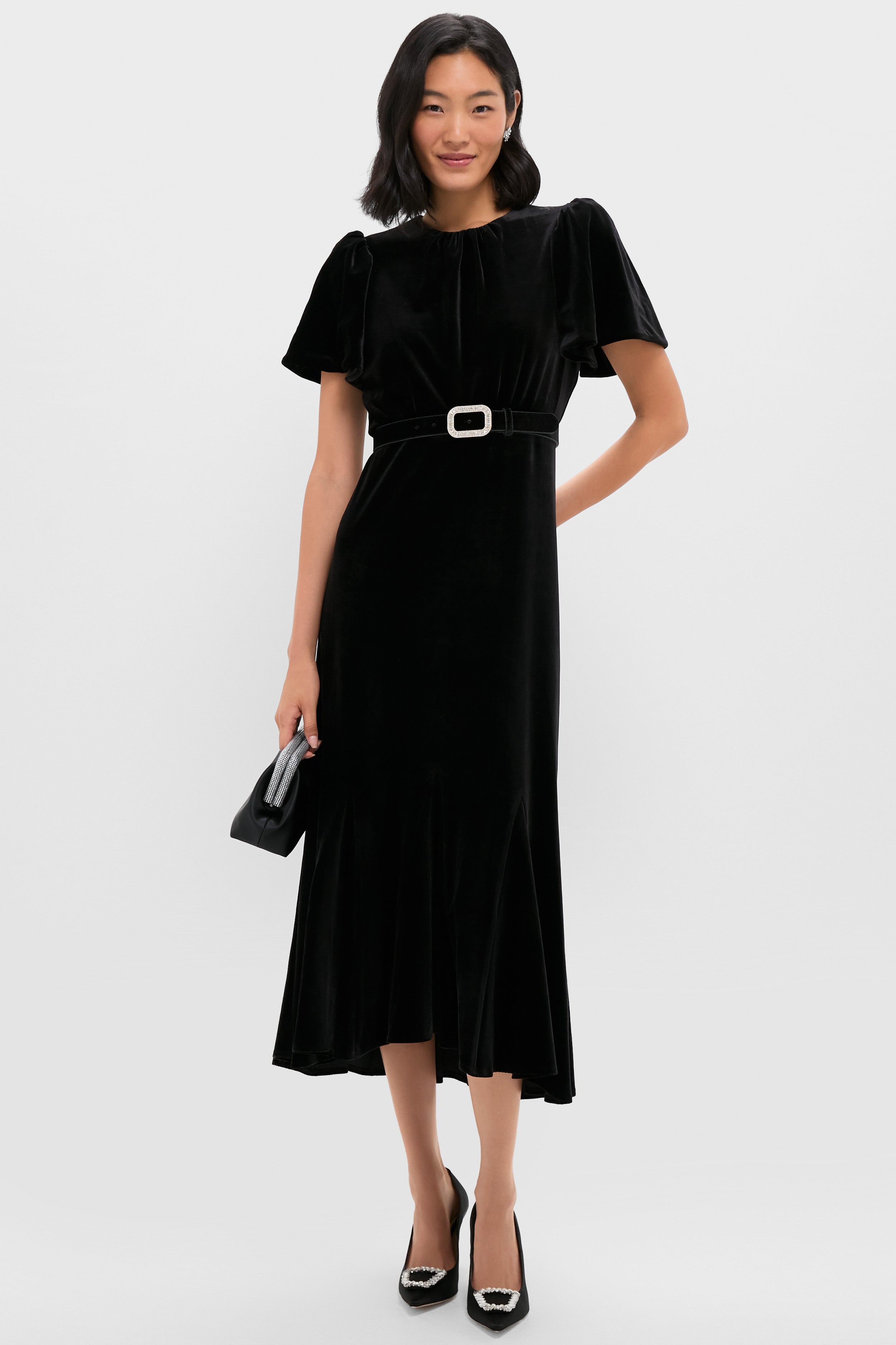 Black Velvet Waist Belt