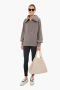 Deep Charcoal Vine Half Zip