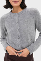 Gray Knot Button Phoebe Cardigan