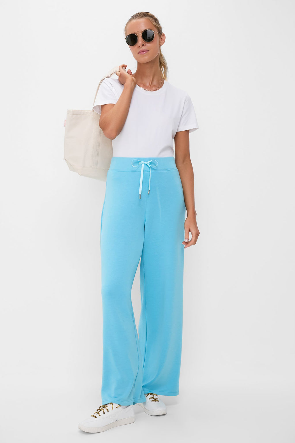 White Performance Cotton Jocelyn Tee
