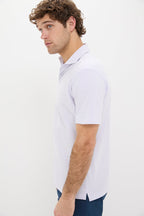 Lavender Moon Albatross Cotton Blend Pique Polo