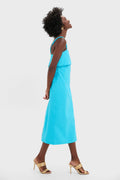 Aqua Linen Azura Midi Dress