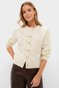 Authentic Cream Crewneck Cardigan